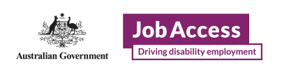 australian government logo with the job access, driving disability logo